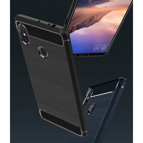 Carbon Case elastyczne etui pokrowiec Xiaomi Redmi S2 czarny