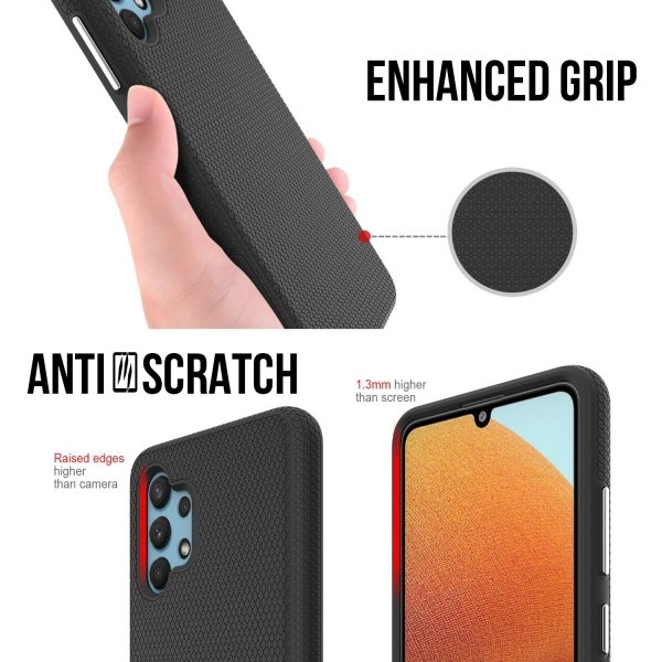 X-GUARD DUAL LAYER RUGGED CASE Pancerne etui Samsung Galaxy A32 4G (czarny)