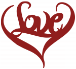  Love in heart - dekoracja ścienna