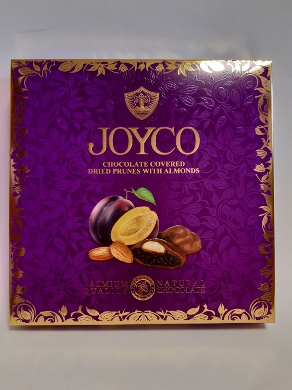 Joyco suszone śliwki w czekoladzie z migdałami 155g 9szt 