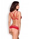 Bielizna-860-SET-3 komplet 2-częściowy czerwony  S/M