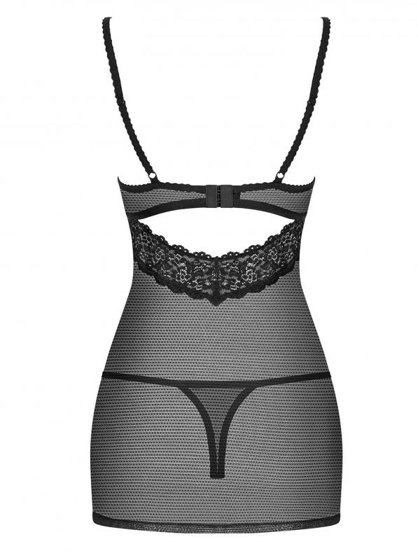Bielizna-852-CHE-1 koszulka i stringi  S/M
