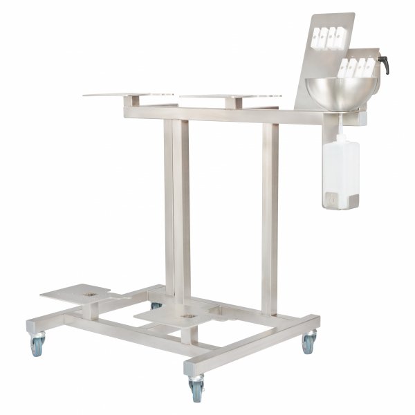 Mobile quadruple rack for printers