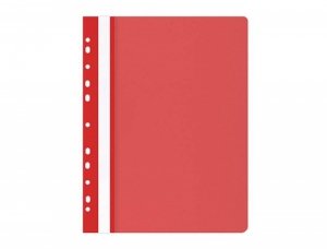 100 szt SKOROSZYT A4 Z EUROPERFORACJĄ PP CZERWONY opakowanie 10 szt x10 = 100 sztuk