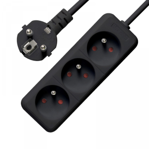 BOUNN listwa zasilająca 3 gniazda 3 m czarna 16A