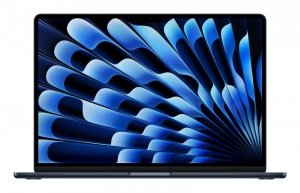 Apple MacBook Air 15,3Retina 500nit M4 chip with 10-core CPU + 10-core GPU 16GB SSD256 2xTB4 BLKB 1Y Midnight