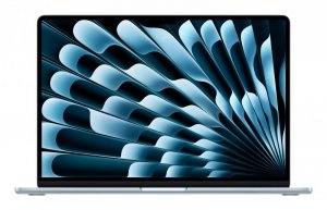 Apple MacBook Air 15,3Retina 500nit M4 chip with 10-core CPU + 10-core GPU 24GB SSD512 2xTB4 BLKB 1Y Sky Blue