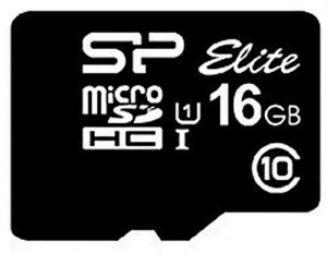 Karta pamięci Silicon Power microSDHC Elite 16GB CL10 UHS-1 (U1) + ADAPTER microSD-SD (SP016GBSTHBU1V10SP)