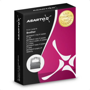 Taśma Asarto do Brother R641N | TZE641 |  black/YL | 18mm*8m