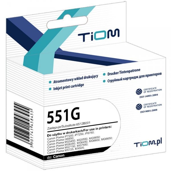 Tusz Tiom do Canon 551G | 6447B001 | 275 str. | grey