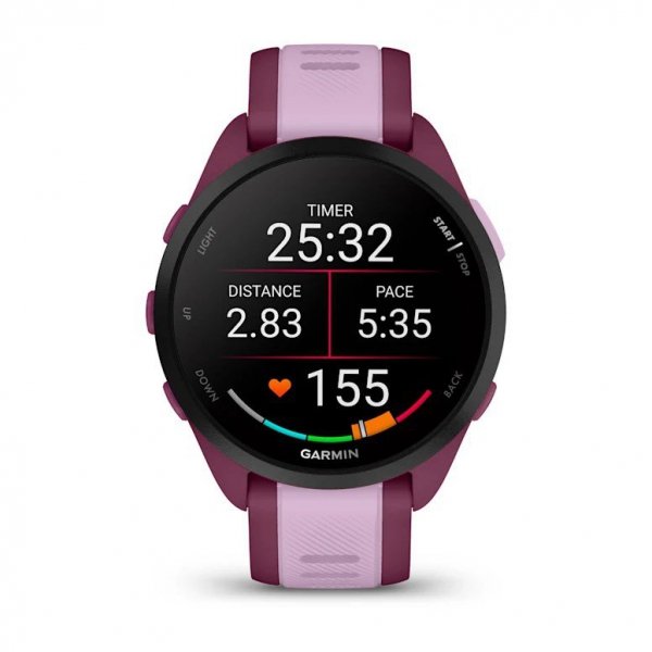 Zegarek sportowy Garmin Forerunner 165 Music AMOLED 43mm Berry Lilac