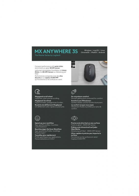 Mysz Logitech MX Anywhere 3S Graphite