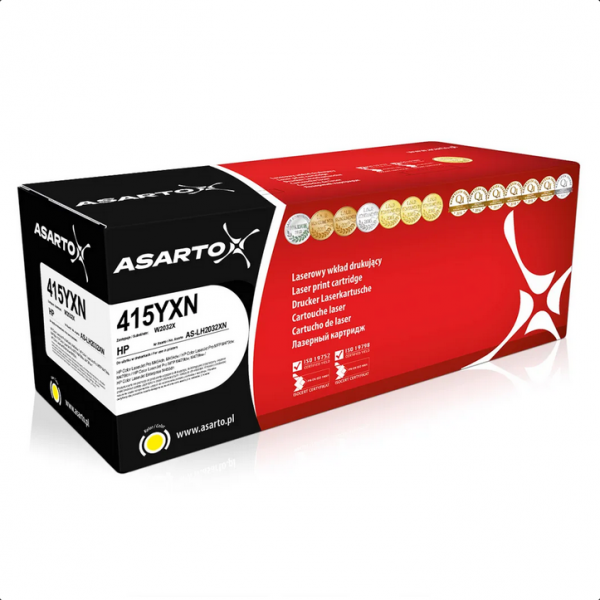 Toner Asarto do HP 415YXN | W2032X | 6000 str. | yellow | AKTUALNY CHIP