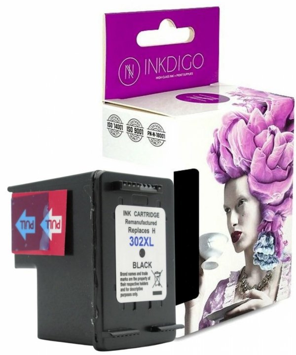 Tusz INKDIGO do HP 302XL (F6U68AE) Black 20ml