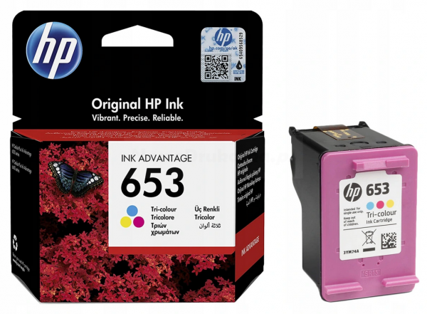HP 653 tusz oryginalny