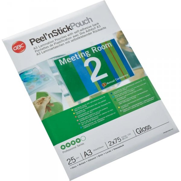 Folia do laminacji GBC Pouch Peel`nStick A3 75Mic 25szt. 3747526