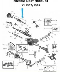 Półoś napędowa lewa z ABS 4874307 Wrangler 97-06 