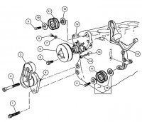 Koło pasowe pompy wody 4883491AA Grand Cherokee 97-01 2,5 td 3,1 td 