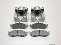 2 x Front Brake Caliper & Pads for Jeep Wrangler YJ & TJ 1990-2006 BRK/TJ/023A 