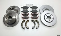 Front & Rear Discs, Pads & Shoes for Chrysler Voyager 2001-2007 BRK/RG/016A 
