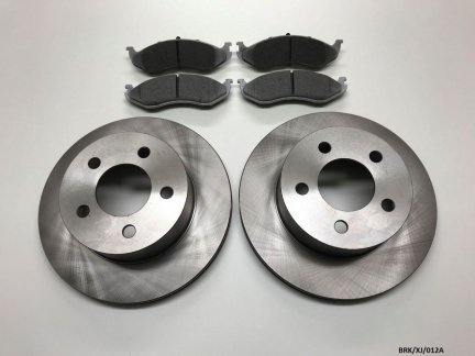 2 x Front Brake Disc & CERAMIC Pads for Jeep Cherokee XJ 1990-1999 BRK/XJ/012A