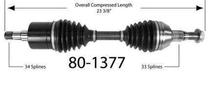 PÓŁOŚ NAPĘDOWA  80-1377