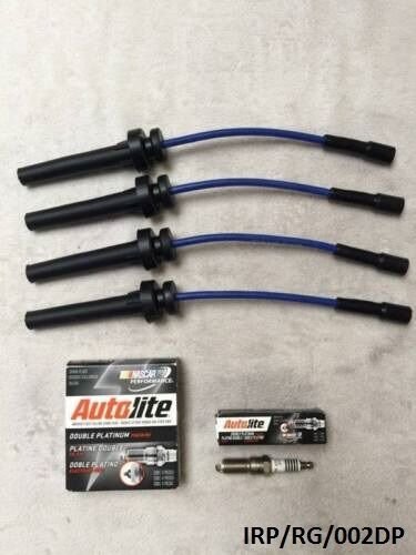 4 x D. Platinum Spark Plug & Cable for Chrysler Voyager 2.4L 01-07 IRP/RG/002DP