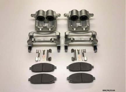 2 x Front Caliper Complete & Ceramic Pads for Commander XK 2006-2010 BRK/XK/014A