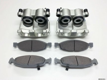 2 x Front Brake Caliper & Pads for Jeep Grand Cherokee WJ 1999-2004 BRK/WJ/001A