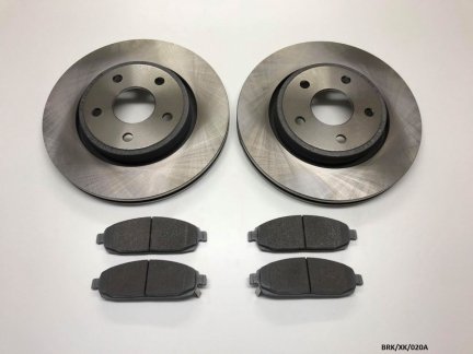 2 x Front Brake Disc & Brake Pads for Jeep Commander XK 2006-2010 BRK/XK/020A