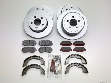 Front & Rear Brake Discs, Pads & Shoes for Dodge Nitro KA 2007-2011 BBD/KA/004A