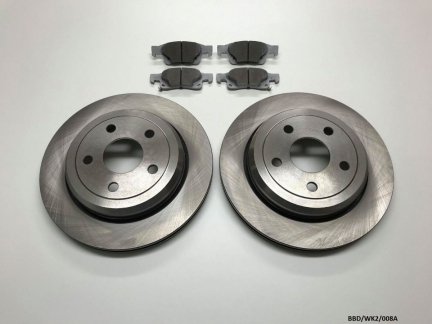 2 x Rear Brake Disc & Pads for Jeep Grand Cherokee 2011-2018 BBD/WK2/008A VENTED