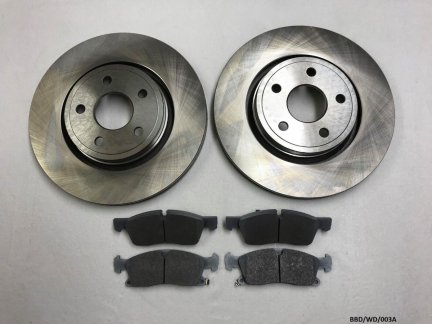 2 x Front Brake Disc & brake Pads for Dodge Durango 2011-2018 BBD/WD/003A 330MM