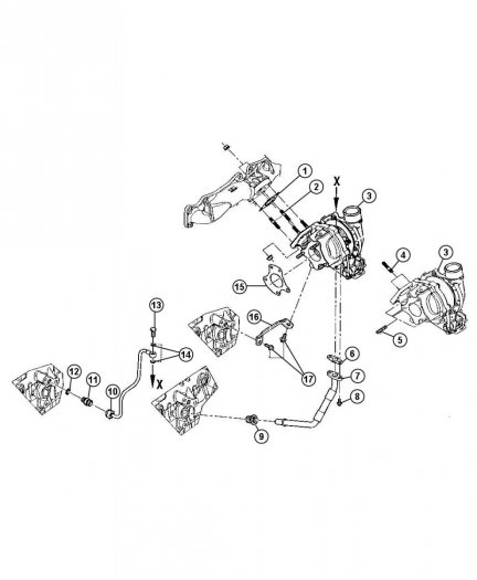  Uszczelka turbosprężarki 68031571AA Nitro 08-09 2.8 crd