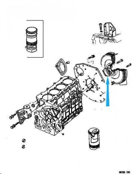 Oring wału korbowego tylny mały czarny 4720240 