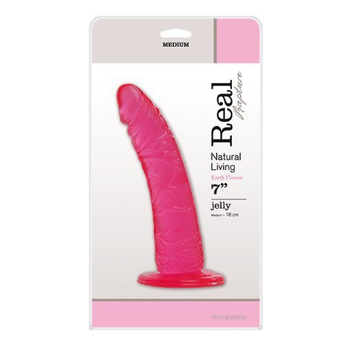 Dildo-JELLY DILDO REAL RAPTURE PINK 7&quot;&quot;&quot;&quot;&quot;&quot;&quot;&quot;