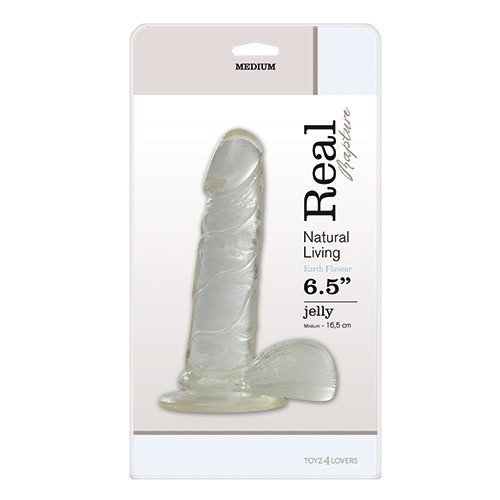 Dildo-JELLY DILDO REAL RAPTURE CLEAR 6,5&quot;
