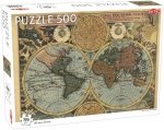 Puzzle Old Map of the World 500