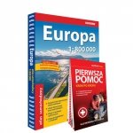 Europa atlas samochodowy 1:800 000 + Pierwsza pomoc - krok po kroku - ilustrowana instrukcja