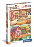 Puzzle 2 x 20 elementów. Super kolor. The Farmyard Family