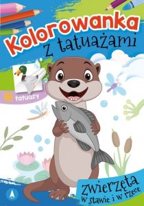 Kolorowanka z tatuażami Zwierzęta w stawie i w rzece