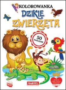Kolorowanka Dzikie zwierzęta z naklejkami