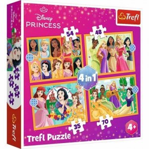Puzzle 4w1 Bajkowe historie Disney Princess