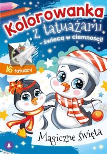 Kolorowanka z tatuażami  świecą w ciemności! Magiczne święta