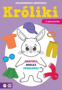 Kolorowanka-ubieranka Króliki