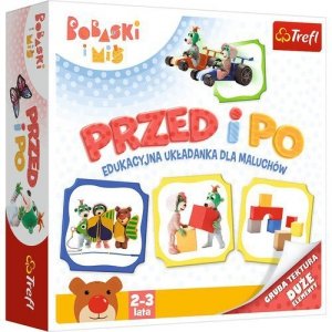 Bobaski i Miś Przed i Po Edukacyjna układanka dla maluchów