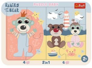 Puzzle ramkowe Baby Bobaski i Miś, Słodkie bobaski