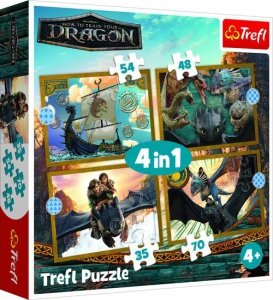 Puzzle 4w1 Jak wytresować smoka, Smocze dni