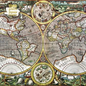 Puzzle 1000 Antyczna mapa Świata Pieter van den Keere FTJP070