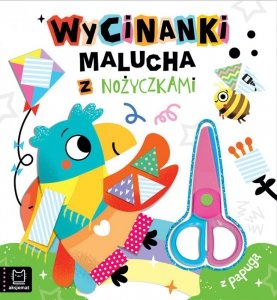 Wycinanki z nożyczkami z papugą